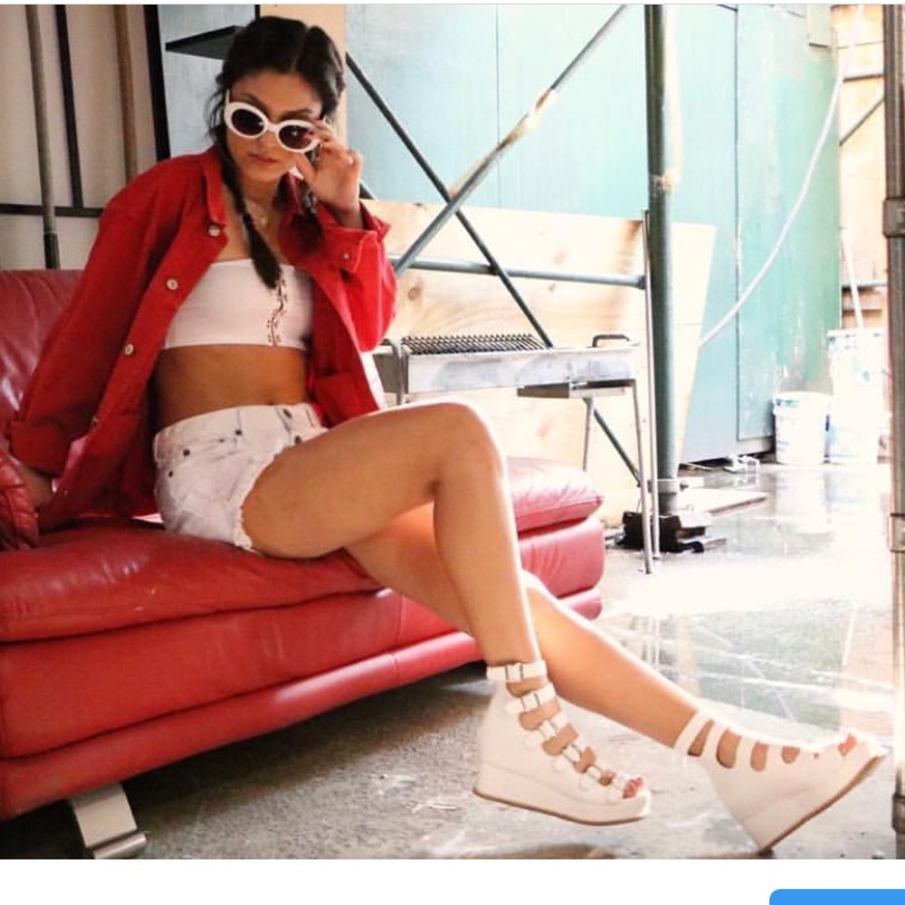 Red brandy denim jacket